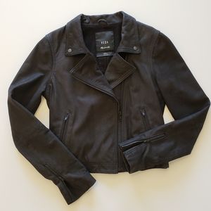 Madewell Veda Black Leather Jacket Size Small